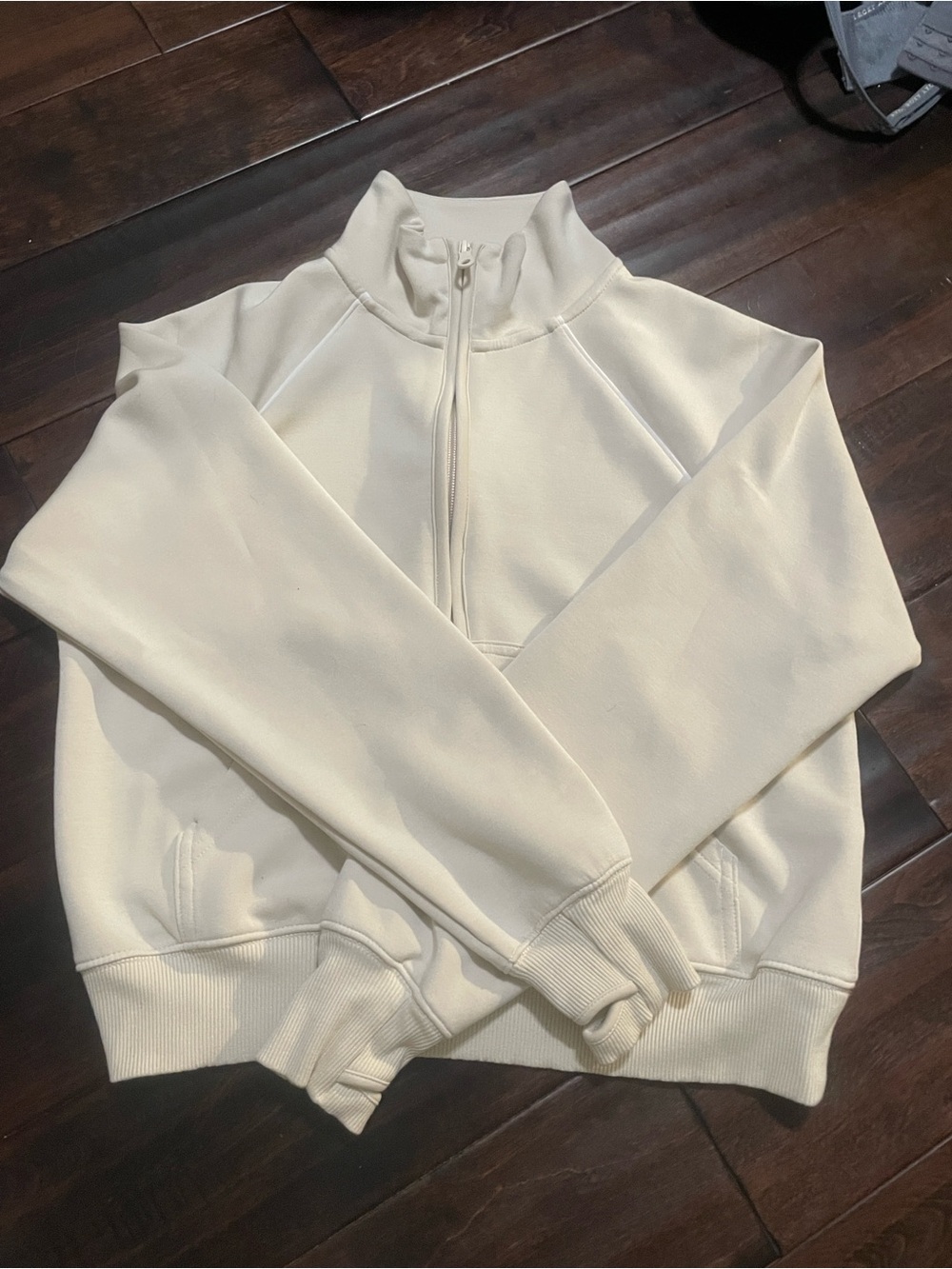 aerie Cream Quarter-Zip Pullover Jacket